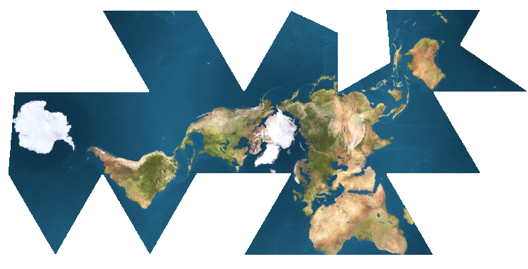 dymaxion map from wikipedia