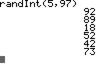 RandInt output